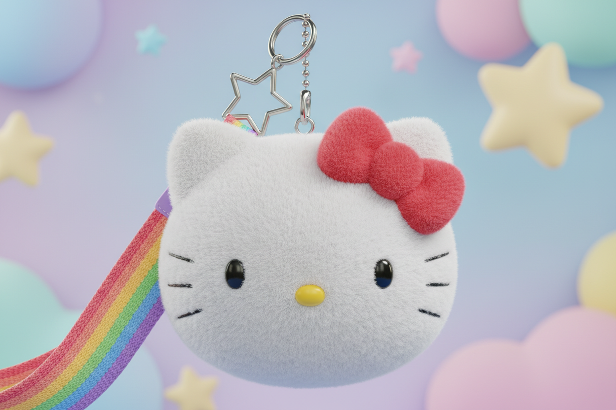 卡通的毛绒3d挂坠